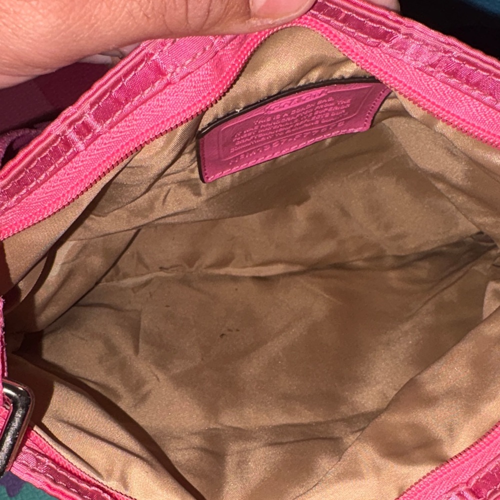 Coach Vibrant Pink and Gray Crossbody Bag - Picture 2 of 2